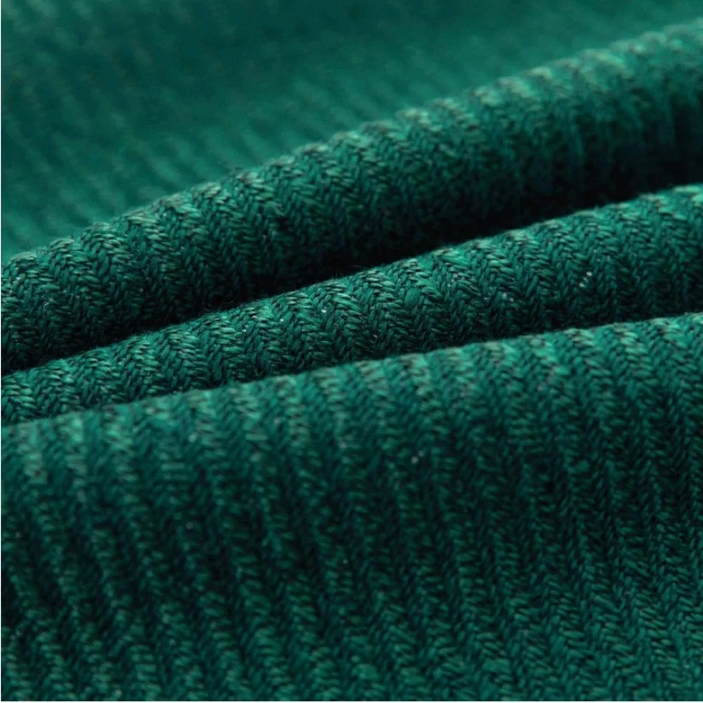 Luxury Home | Set of 2 Tetxtured Chenille Hunter Green Throw Pillow Covers